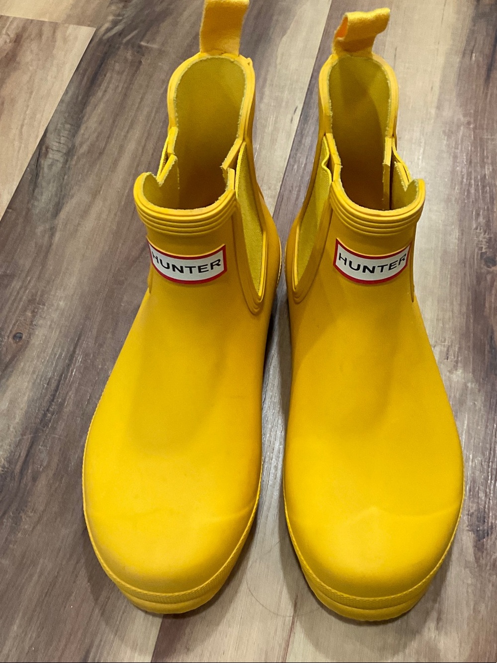 Hunter Yellow Chelsea Rain Boots